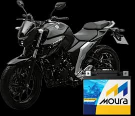 Motocicleta e bateria Moura